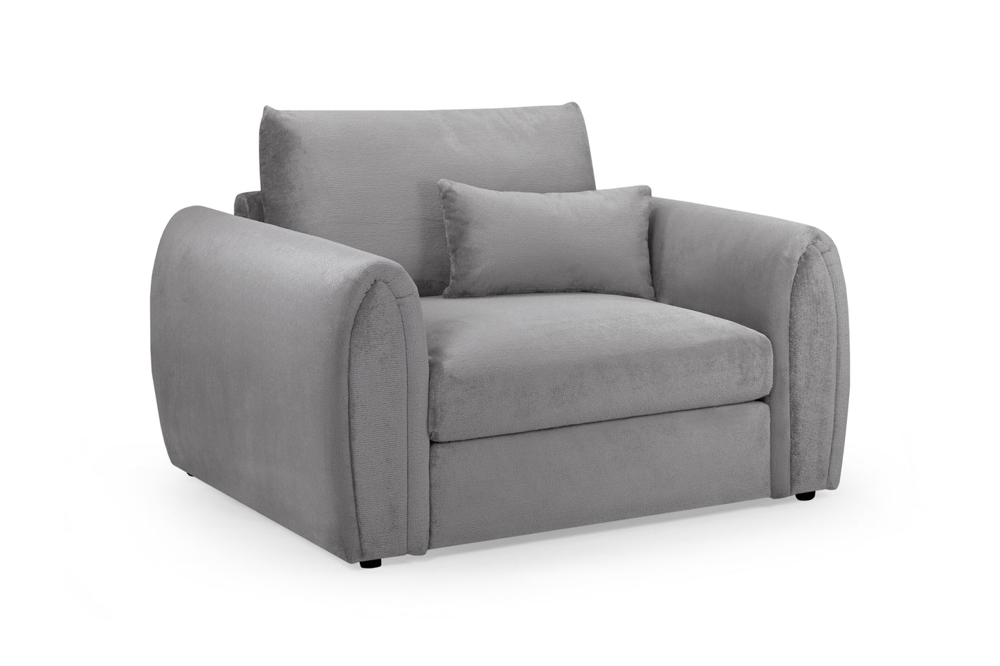 Mirabel Grey Velvet Armchair