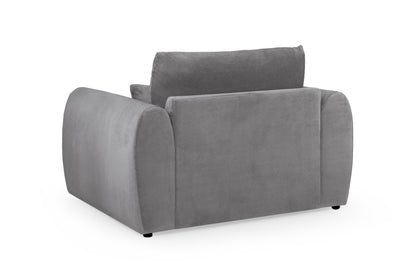 Mirabel Grey Velvet Armchair