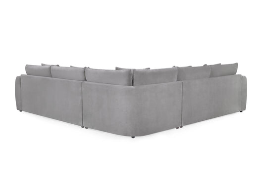 Mirabel Grey Velvet Large Corner Sofa
