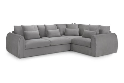 Mirabel Grey Velvet Right Hand Corner Sofa