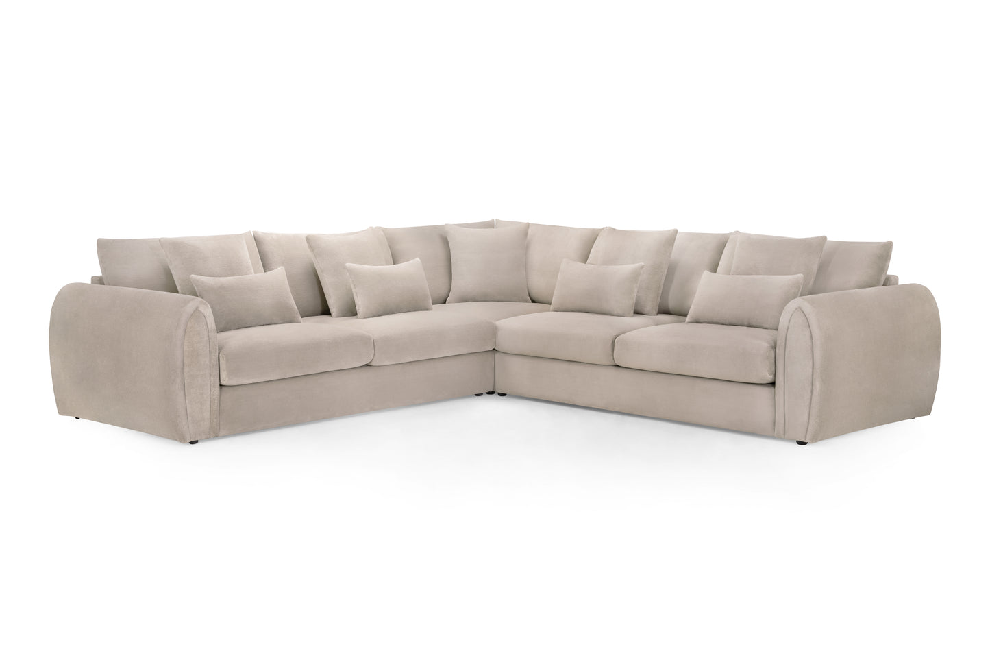 Mirabel Mocha Velvet Large Corner Sofa
