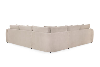 Mirabel Mocha Velvet Large Corner Sofa