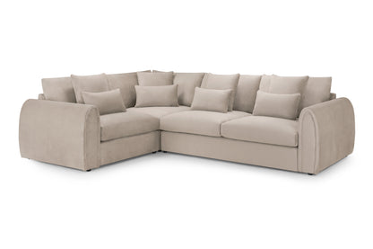 Mirabel Mocha Velvet Left Hand Corner Sofa