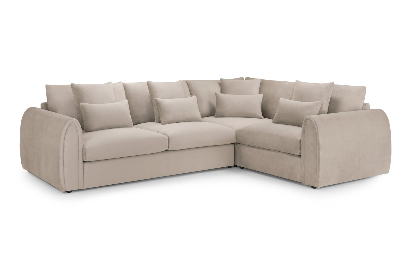 Mirabel Mocha Velvet Right Hand Corner Sofa