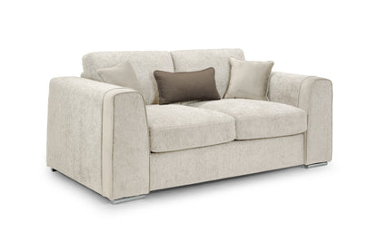 Naples Beige Chenille 3 and 2 Seater Sofa