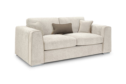 Naples Beige Chenille 3 and 2 Seater Sofa