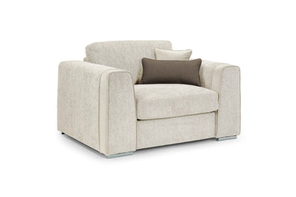 Naples Beige Chenille Armchair