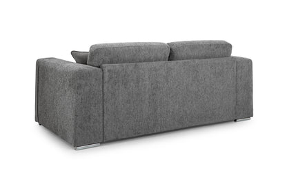 Naples Grey Chenille 3 Seater Sofa