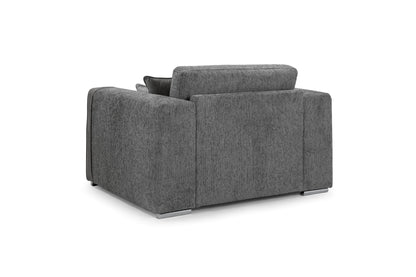 Naples Grey Chenille Armchair