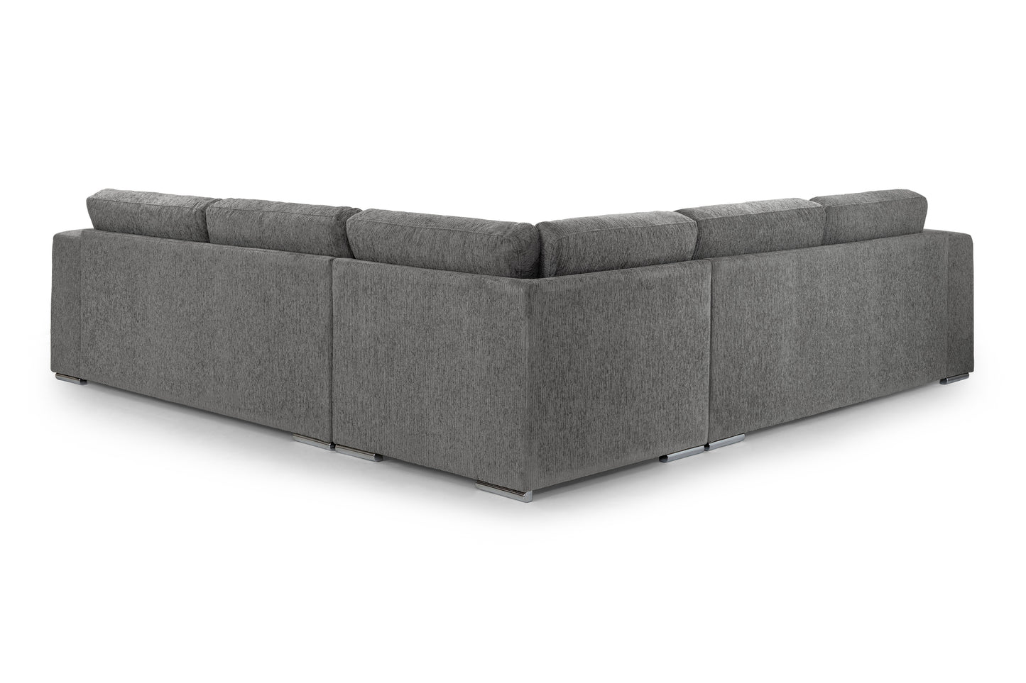 Naples Grey Chenille Large Corner Sofa