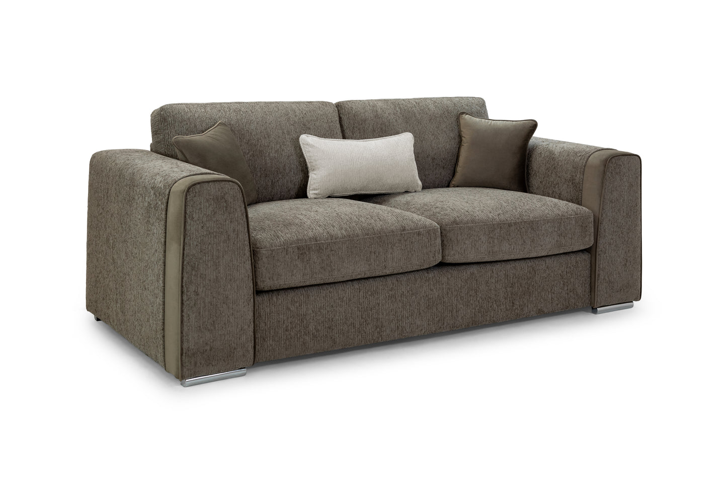 Naples Mocha Chenille 3 and 2 Seater Sofa