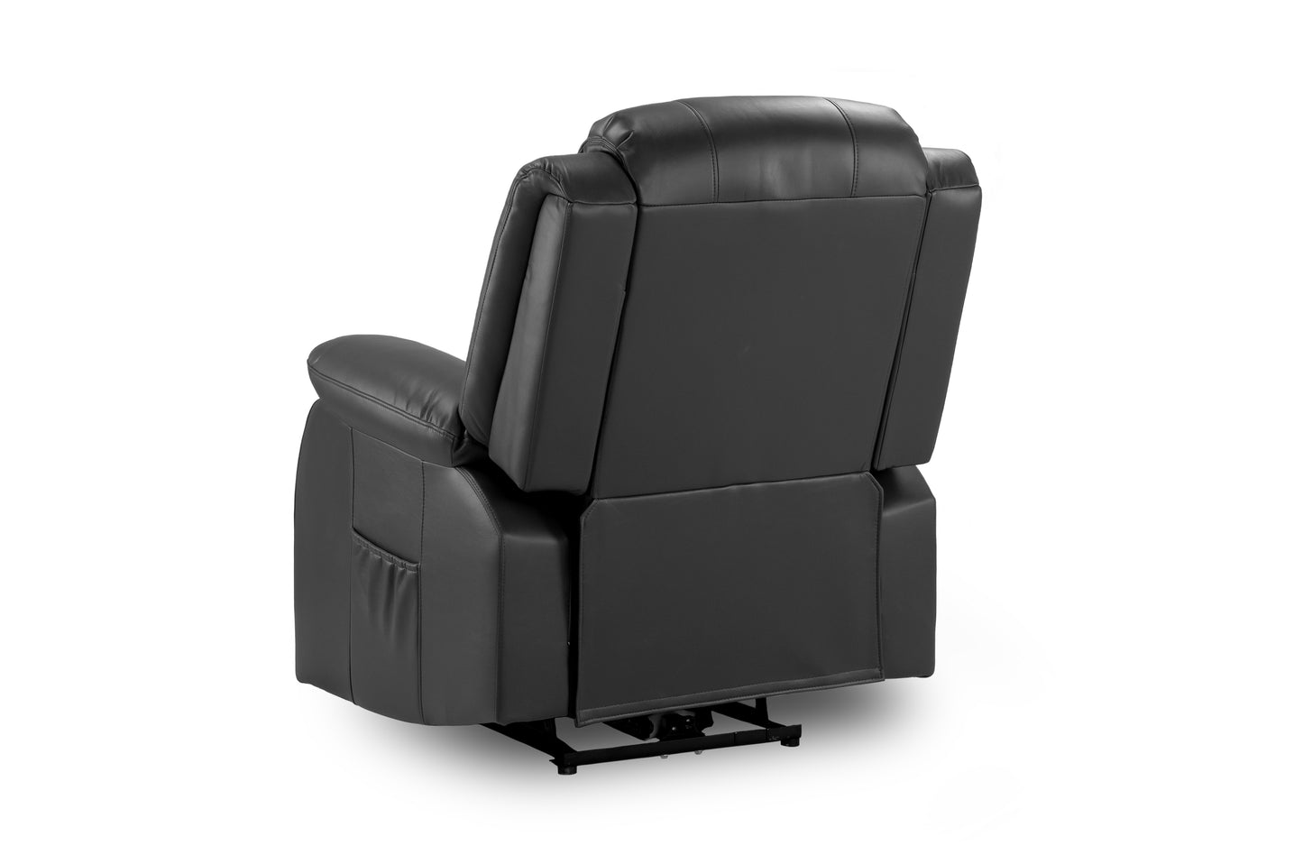 Otto Black Leather Recliner Cinema Armchair