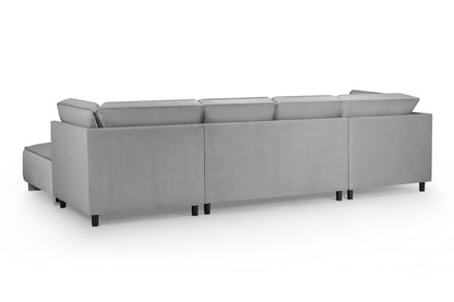 Sloane Grey Fabric U Shape Corner Sofa