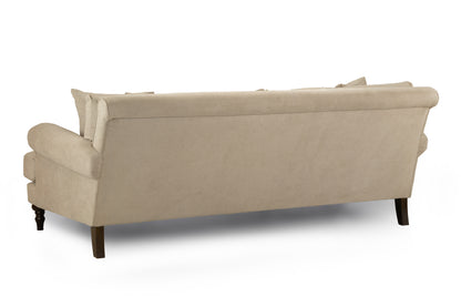 Summer Beige Fabric 4 Seater Sofa