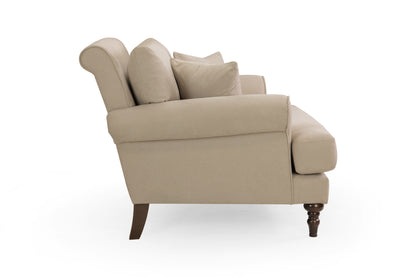 Summer Beige Fabric 4 Seater Sofa