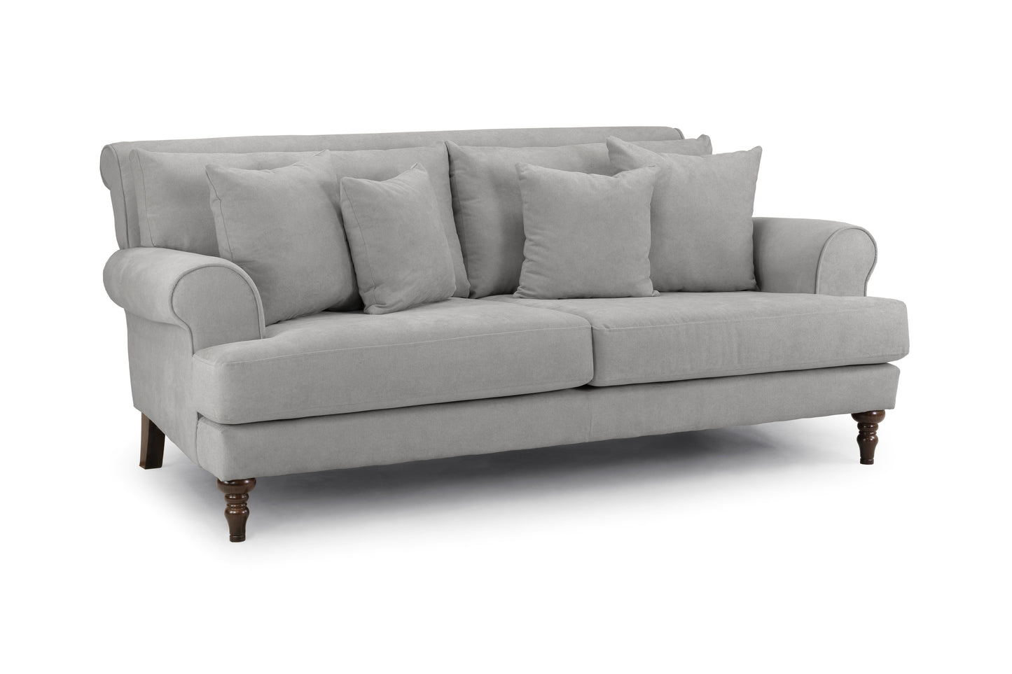 Summer Grey Fabric 3 and 2 Seater Sofa