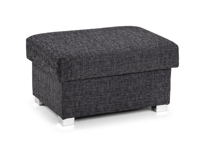 Wilcot Grey Fabric Footstool