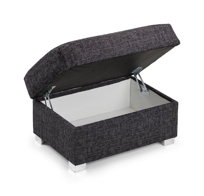 Wilcot Grey Fabric Footstool
