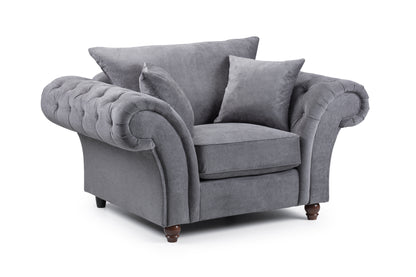 Windsor Grey Fabric Armchair