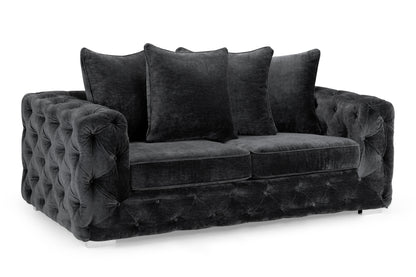 Ankara Grey Velvet 3 Seater Sofa